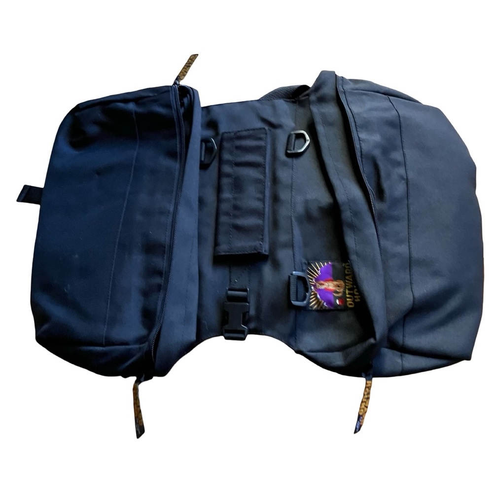 Outward Hound Dog Saddle Backpack Adjustable Black Medium Clip On Removable - Picture 8 of 13